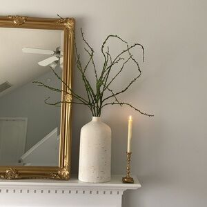 Set of two green branches tall moss 40" tall home decor